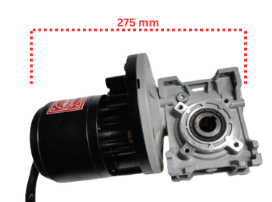 PMDC 250W 24V 8RPM 1200 Kg/cm High Torque Worm Gear Motor 