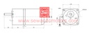 AC  6W 230V 10RPM Inline Gear Motor  