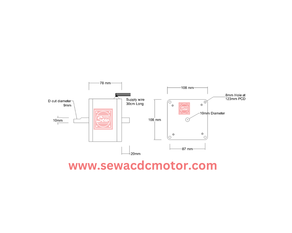 AC SYNCHRONOUS MOTOR 10 KG/CM TORQUE 230V 60RPM